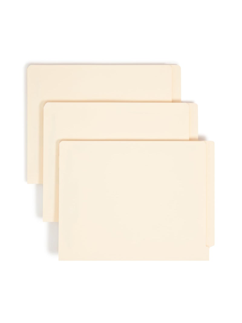 Smead End Tab Fastener File Folders, 50 Count, Manila, Reinforced Straight-Cut Tabs, 4 Fasteners, Letter Size (34220) - Image 1